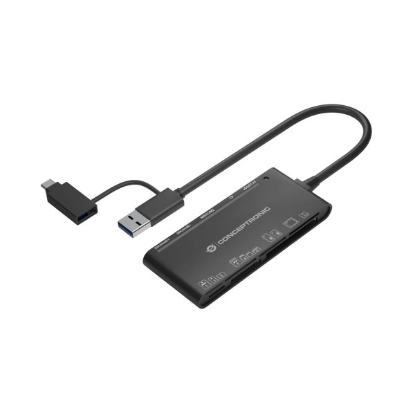Lettore di schede 7-IN-1 USB 3.0 - 2-in-1 USB-C USB-A Cable, SD/SDHC e altri