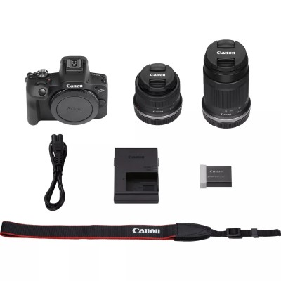 Kit Fotocamera mirrorless EOS R100+ obiettivi 18-45mm+55-210mm IS STM Kit Fotocamera mirrorless EOS R100+ obiettivi 18-45mm+55-210mm IS STM