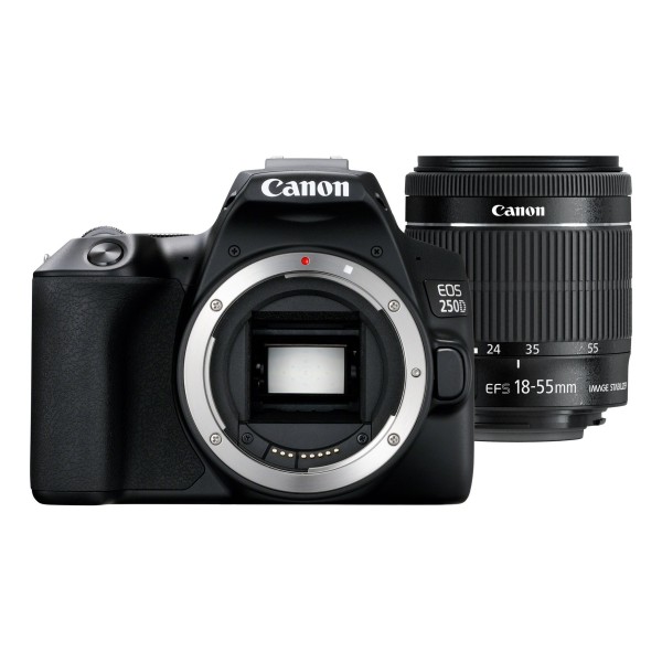 Canon EOS 250D+EF-S 18-55mm Kit fotocamere SLR 24,1 MP CMOS 6000 x 4000 Pixel Nero