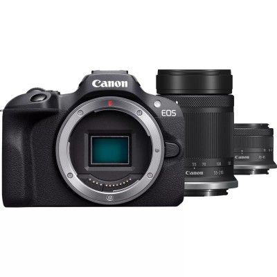 Canon EOS R100 + RF-S 18-45mm F4.5-6.3 IS STM + RF-S 55-200mm F5-7.1 IS STM Kit MILC 24,1 MP CMOS 6000 x 4000 Pixel Nero Canon EOS R100 + RF-S 18-45mm F4.5-6.3 IS STM + RF-S 55-200mm F5-7.1 IS STM Kit MILC 24,1 MP CMOS 6000 x 4000 Pixel Nero