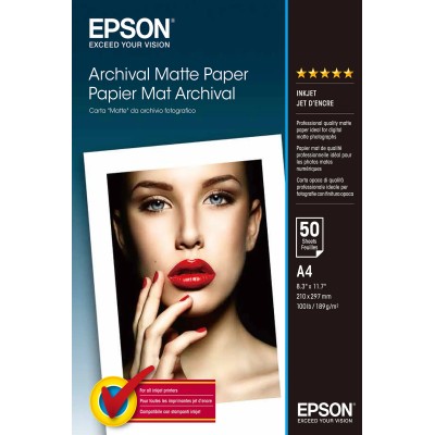 Epson Archival Matte Paper - A4 - 50 Fogli Epson Archival Matte Paper - A4 - 50 Fogli