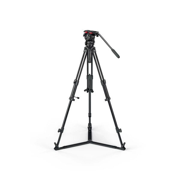 Treppiede in alluminio a 2 stadi+testa 75mm, stella a terra, carico 4 kg - 0381A